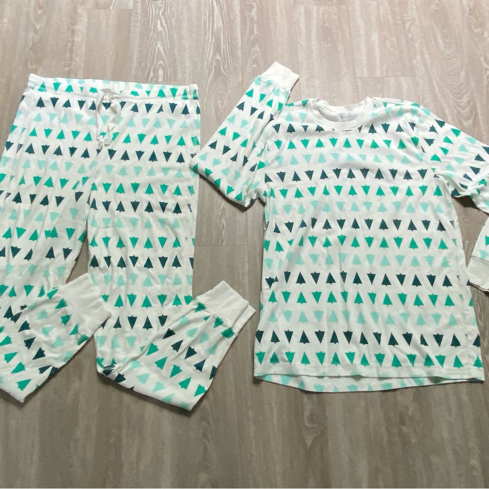 Primary "Fur Trees" All Over Print Pure Organic Cotton Soft Pants Pajama Set L